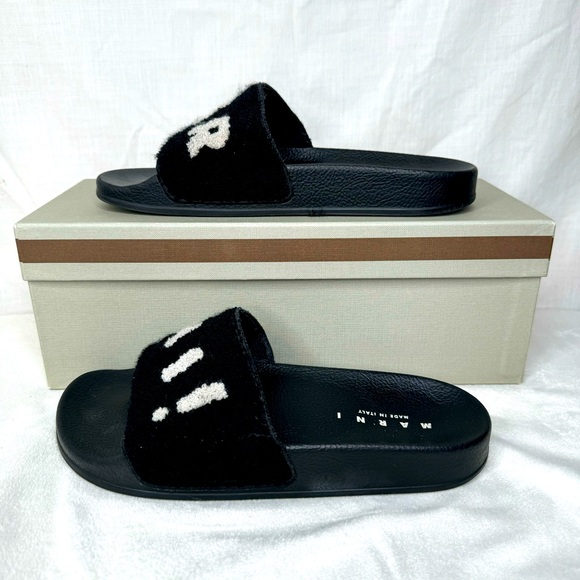 Marni slides, “mar” “ni!” black/white, size 39 - Picture 3 of 7